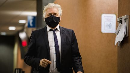 Gilbert Rozon comparaissait au palais de justice de Montréal (Québec, Canada) le 15 décembre 2020. (ANDREJ IVANOV / AFP)