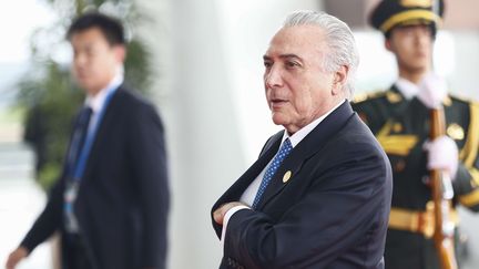 Le président brésilien, Michel Temer, le 4 septembre 2016 à Hangzhou (Chine). (ROLEX DELA PENA / AP / SIPA)