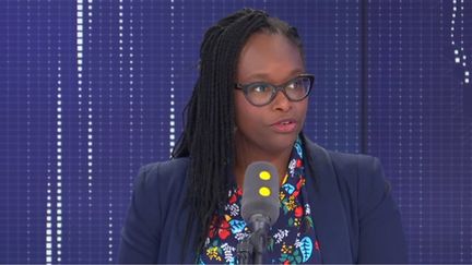 Sibeth Ndiaye, secrétaire d'État auprès du Premier ministre et porte-parole du gouvernement, vendredi 4 octobre 2019 sur franceinfo (FRANCEINFO / RADIOFRANCE)