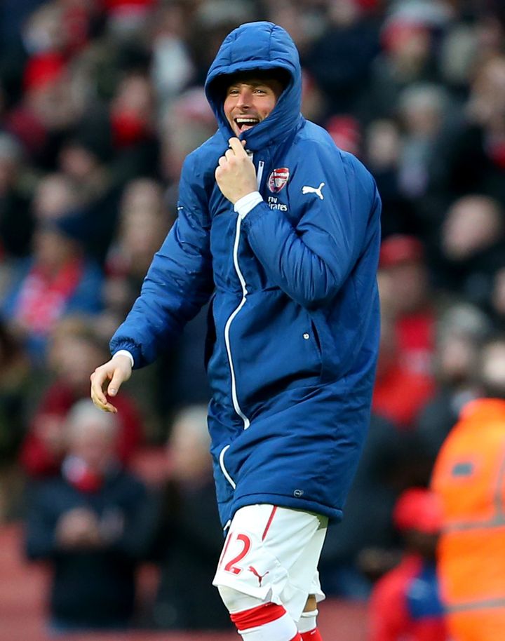 Olivier Giroud lors d'un match Arsenal-Stoke City, le 11 janvier 2015. (MATTHEW ASHTON / CORBIS SPORT / GETTY IMAGES)