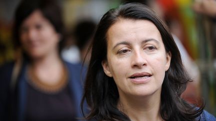 L'ancienne ministre du Logement, C&eacute;cile Duflot, lors d'un festival de musique &agrave; Notre-Dame-des-Landes (Loire-Atlantique), le 5 juillet 2014. (JEAN-SEBASTIEN EVRARD / AFP)