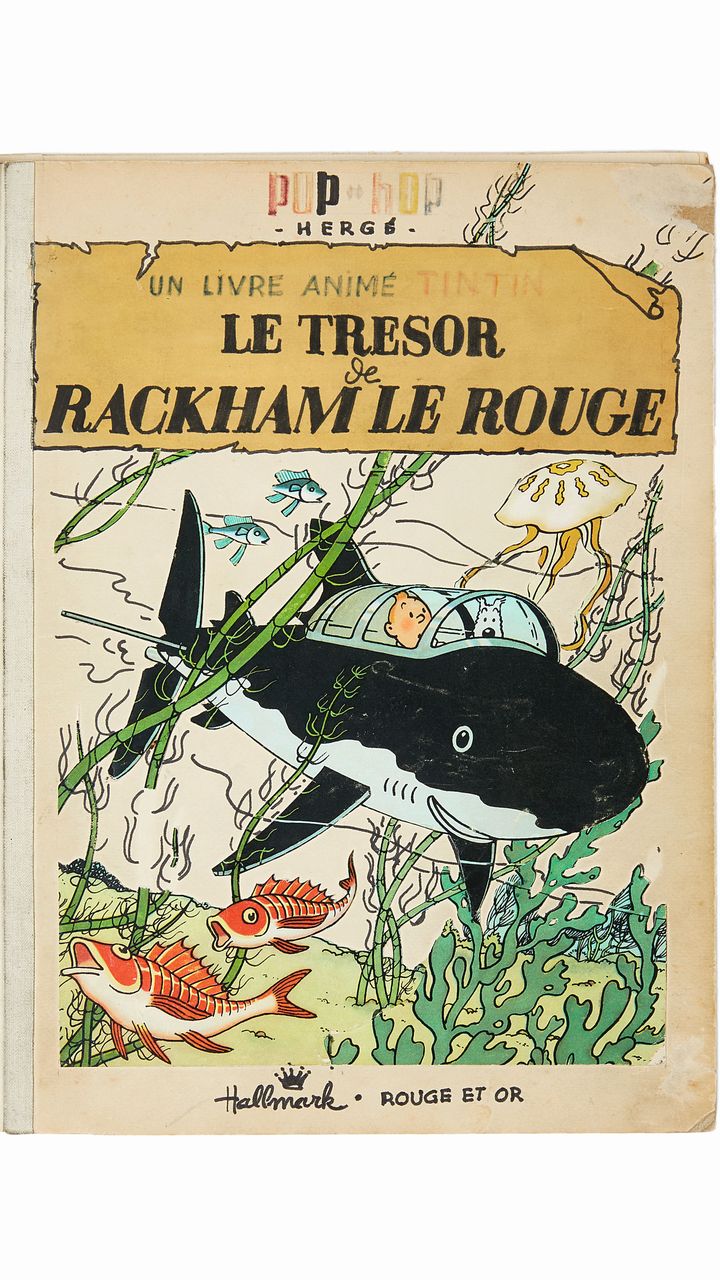 Édition du "Trésor de Rackham le Rouge" en livre animé, réalisée par Hallmark. (HERGE / TINTINIMAGINATIO 2024)