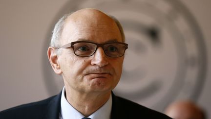 Le premier président de la Cour des comptes, Didier Migaud, lors de la présentation du rapport annuel de l'institution, le 10 février 2016, à Paris. (PATRICK KOVARIK / AFP)