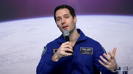 L'astronaute Thomas Pesquet à Cologne en Allemagne en juin 2017. (OLIVER BERG / DPA)