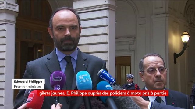 VIDEO. "Gilets jaunes" : Edouard Philippe affiche sa "détermination à ramener l'ordre"