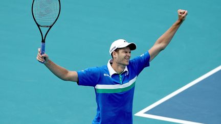 Hubert Hurckaz a remporté son premier Masters 1000 à Miami. (MATTHEW STOCKMAN / GETTY IMAGES NORTH AMERICA)