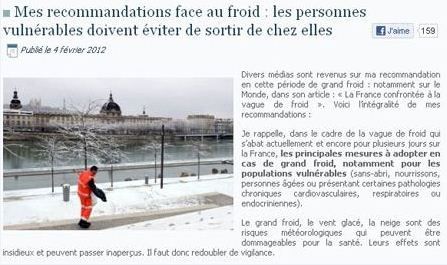 Capture du blog de Norra Berra, le 7 f&eacute;vrier 2012. (FTVi)