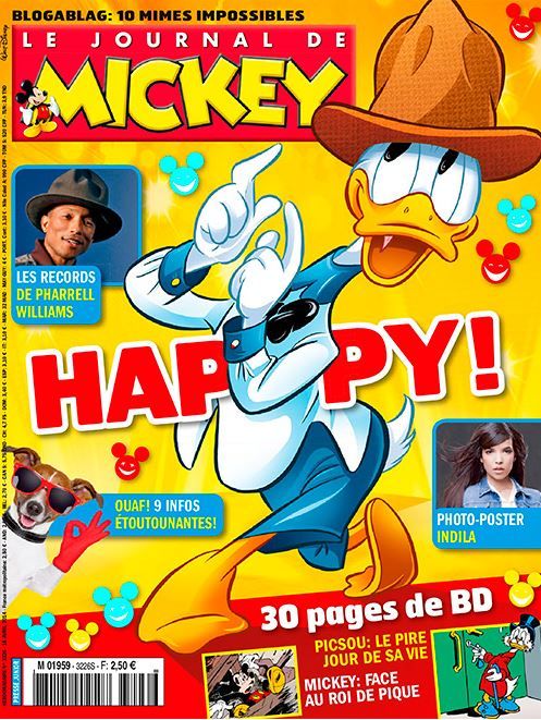 Capture d'&eacute;cran de la une du "Journal de Mickey" du 16 avril 2014.&nbsp;&nbsp; (LE JOURNAL DE MICKEY / DISNEY HACHETTE PRESSE )