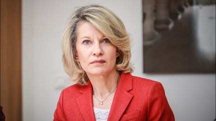 Anne Genetet, Vertreterin der Renaissance für das außerhalb Frankreichs gegründete französische Volk, am 16. Mai 2019 in Paris. (LUC KEINE / MAXPPP)