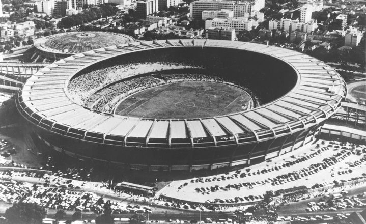 Le stade Maracana de Rio de Janeiro (Br&eacute;sil), lors de la finale de la Coupe du monde, le 16 juillet 1950. ( DPA / AFP )