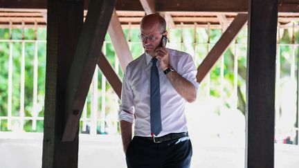 Le ministre de l'Education nationale, Jean-Michel Blanquer, à Cayenne (Guyane), le 27 octobre 2017.&nbsp; (ALAIN JOCARD / AFP)