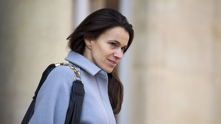 La ministre de la Culture, Aur&eacute;lie Filippetti, quitte le conseil des ministres, le 3 avril 2013 &agrave; l'Elys&eacute;e.&nbsp; (FRED DUFOUR / AFP)