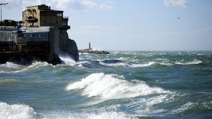 Le&nbsp;mistral souffle sur Marseille, le 6 février 2017. (MAXPPP)