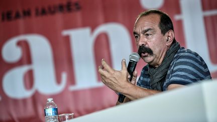 Le secrétaire général de la CGT, Philippe Martinez, le 14 septembre 2019 à la Fête de l'Humanité, à La Courneuve (Seine-Saint-Denis). (STEPHANE DE SAKUTIN / AFP)