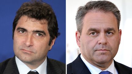 Christian Jacob (&agrave; g.)&nbsp;et Xavier Bertrand sont candidats &agrave; la pr&eacute;sidence du groupe&nbsp;UMP &agrave; l'Assembl&eacute;e nationale. La d&eacute;signation aura lieu le 20 juin 2012. (JACK GUEZ / AFP)