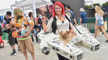 Au Comic-Con 2018, les fans de "Star Wars" étaient très nombreux. (CHRIS DELMAS / AFP)