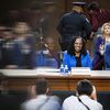 La juge Ketanji Brown Jackson&nbsp;témoigne devant le Comité judiciaire du Sénat sur sa nomination au poste de juge associée à la Cour suprême des États-Unis, à Washington, le 23 mars 2022. (JABIN BOTSFORD / POOL)