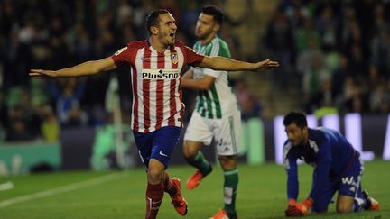 Grâce à Koke, l'Atletico Madrid s'est emparé de la deuxième place de Liga aux dépens du Real Madrid. (CRISTINA QUICLER / AFP)