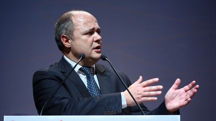 Bruno Le Roux, p&eacute;rsident du groupe PS &agrave; l'Assembl&eacute;e nationale, le 19 septembre 2012 &agrave; Dijon (C&ocirc;te-d'Or). (PHILIPPE DESMAZES / AFP)