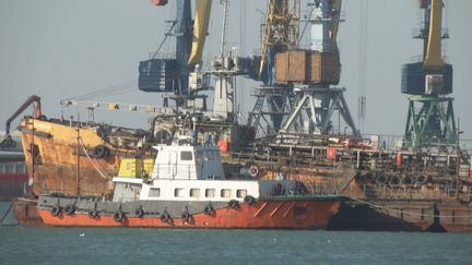 Les ports ukraniens en mer d'Azov sont bloqués par la Russie.&nbsp; (France 24)