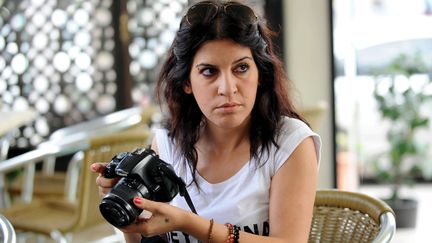 La blogeuse et militante des droits de l’Homme tunisienne Lina Ben Mhenni en octobre 2013 (FETHI BELAID / AFP)