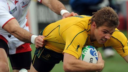 Drew Mitchell sous le maillot des Wallabies (GREG WOOD / AFP)