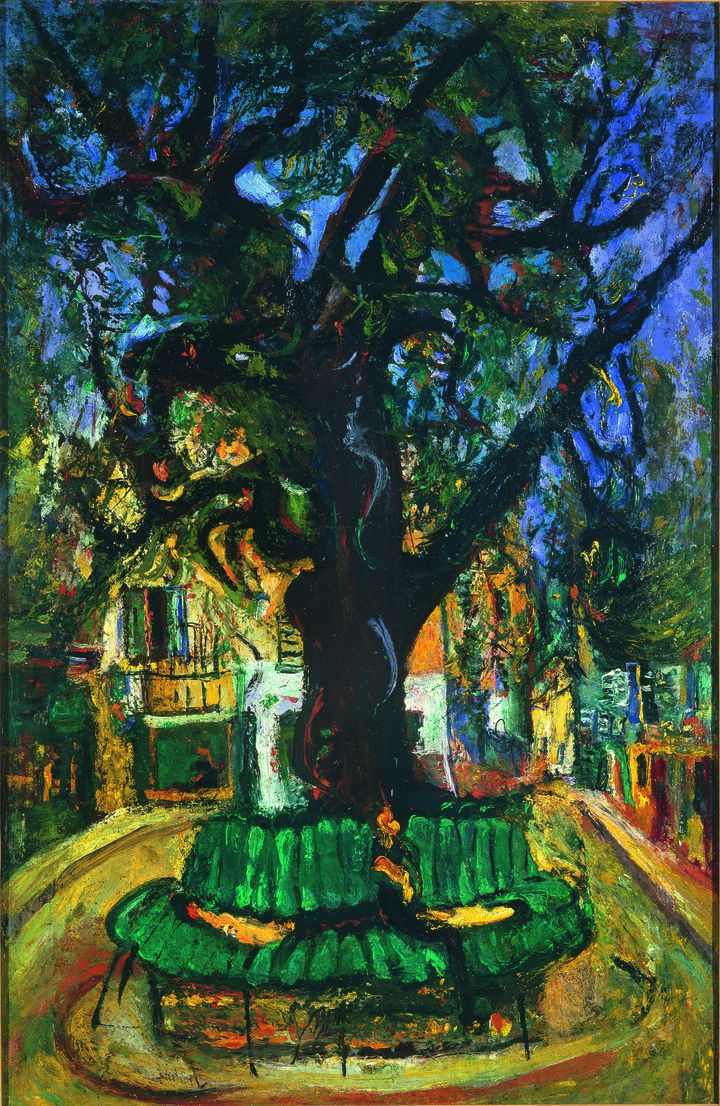 Cha&iuml;m Soutine,&nbsp;"Place du village, Vence", 1929. Huile sur toile, 70,8 x 45,7 cm, Collection Larock Granoff. (ADAGP, PARIS 2013 / PHOTO SERGE VEIGNANT)