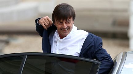 Nicolas Hulot, ministre d'Etat de la Transition écologique et solidaire, à l'Elysée à Paris, le 18 mai 2017. (MAXPPP)