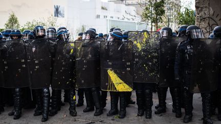 Mobilisation des forces de l'ordre lors de la manifestation du 1er mai 2021 à Paris.&nbsp; (ALEXIS SCIARD / MAXPPP)