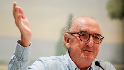 Le président de Mediapro, Jaume Roures, en conférence de presse, à Paris, le 31 mai 2018. (FRANCOIS GUILLOT / AFP)