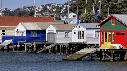 Maisons sur pilotis à Wellington, capitale de la Nouvelle Zélande (AFP/JEAN-MARIE LIOT/HEMIS/FR)