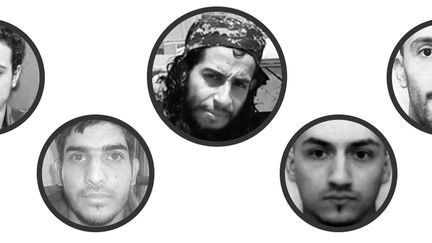 Abdelhamid Abaaoud (au centre) est l'organisateur présumé des attentats de Paris du 13 novembre 2015. (FRANCETV INFO)