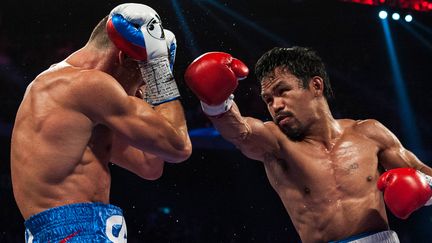 Manny Pacquiao a gardé son bien face à Chris Algieri (XAUME OLLEROS / AFP)