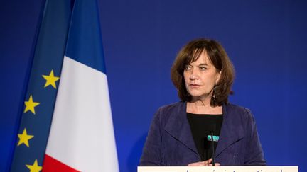 L'ancienne ministre des Droits des femmes, Laurence Rossignol, à Paris le 8 mars 2017. (ETIENNE LAURENT / EPA POOL)