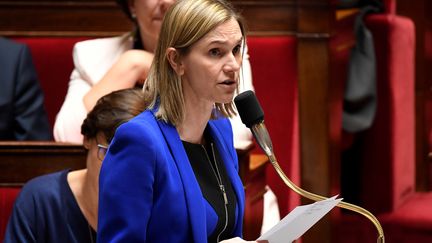 La secrétaire d'Etat à l'économie Agnès Pannier-Runacher, à l'Assemblée nationale, à Paris, le 10 avril 2019. (BERTRAND GUAY / AFP)