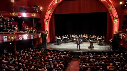 Jean-Luc Mélenchon en meeting à Lille, le 30 octobre 2018. (PHILIPPE HUGUEN / AFP)