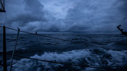 Vue du bateau de Thomas Ruyant. (THOMAS RUYANT / LINKEDOUT)