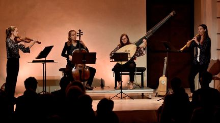 The La Mandorle ensemble at the Ambronay Festival, September 15, 2024. (BERTRAND PICHENE)