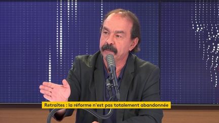 Le secrétaire général de la CGT, Philippe Martinez, était l'invité du "8h30 franceinfo" mardi 16 juin 2020. (FRANCEINFO / RADIOFRANCE)