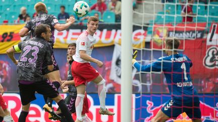 Timo Werner, double buteur face à Fribourg (SEBASTIAN KAHNERT / DPA)