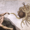 Un visuel du site officiel de l'église pastafariste représente le Monstre en spaghettis volant, une divinité farfelue née de l'imagination d'un étudiant américain, en 2005. (VENGANZA.ORG)