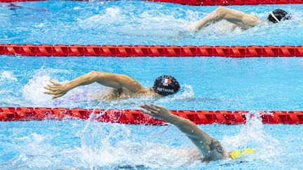 Le para-nageur français David Smétanine&nbsp;sur 100 m nage libre, lors des Jeux paralympiques de Tokyo, le 26 août 2021. (G.MIRAND /  / FRANCE PARALYMPIQUE)