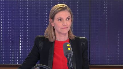 Agnès Pannier-Runacher,&nbsp;secrétaire&nbsp;d'État auprès du ministre de l’Économie et des Finances, le 2 mai 2019 sur franceinfo. (FRANCEINFO / RADIOFRANCE)