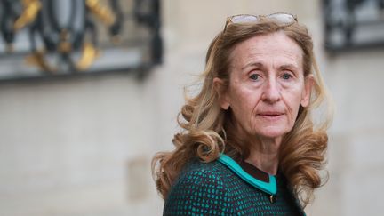 La ministre de la Justice Nicole Belloubet à l'Élysée à Paris, le 4 mars 2020. (LUDOVIC MARIN / AFP)