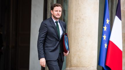 Le ministre des transports Clément Beaune à l'Elysée à Paris, le 20 juillet 2022. (XOSE BOUZAS / HANS LUCAS / AFP)