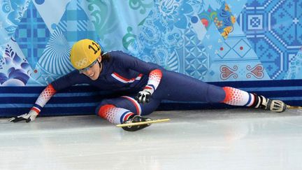 Véronique Pierron au sol sur le 500m des JO