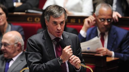 Le ministre du Budget Jérôme Cahuzac prend la parole à l'Assemblée nationale, le 20 novembre 2012 (CHRISTOPHE MORIN / MAXPPP)