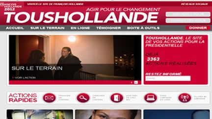 Le site de mobilisation de F. Hollande (FTV)