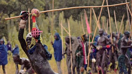 est de pouvoir régler les différents litiges entre les villages. Mais dans ces cas-là, le combat est plus dur que jamais, car inimitié et colère sont souvent de la partie. Le rôle des anciens qui servent d’arbitres est alors primordial.  (Carl de Souza / AFP)