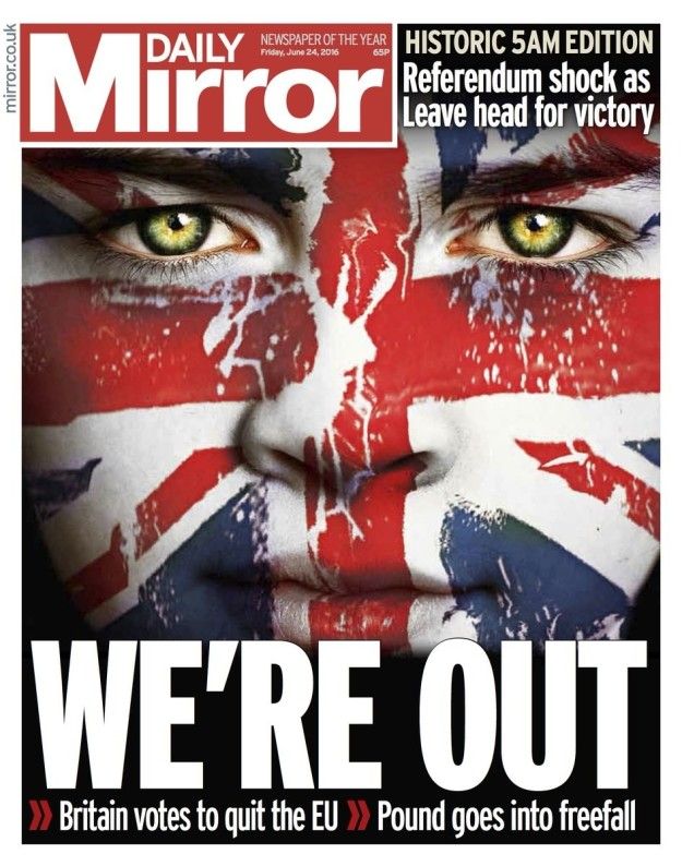 Une du Mirror.&nbsp; (DAILY MIRROR)